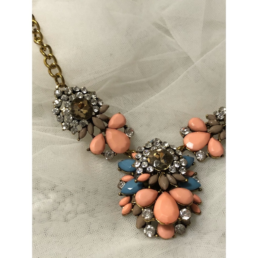 Multi colored statement necklace